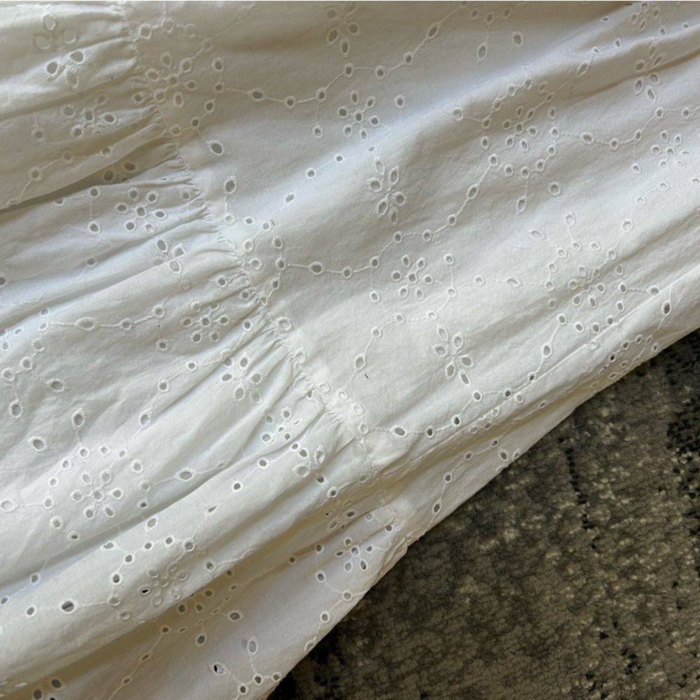 LILLY PULITZER Nikole Strapless Midi White Eyelet Dress - Picture 11 of 12